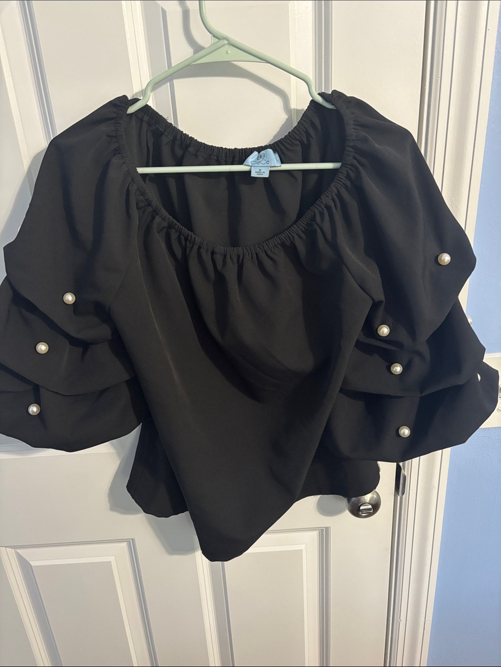 CeCe PearlElastic Off-Shoulder Blouse